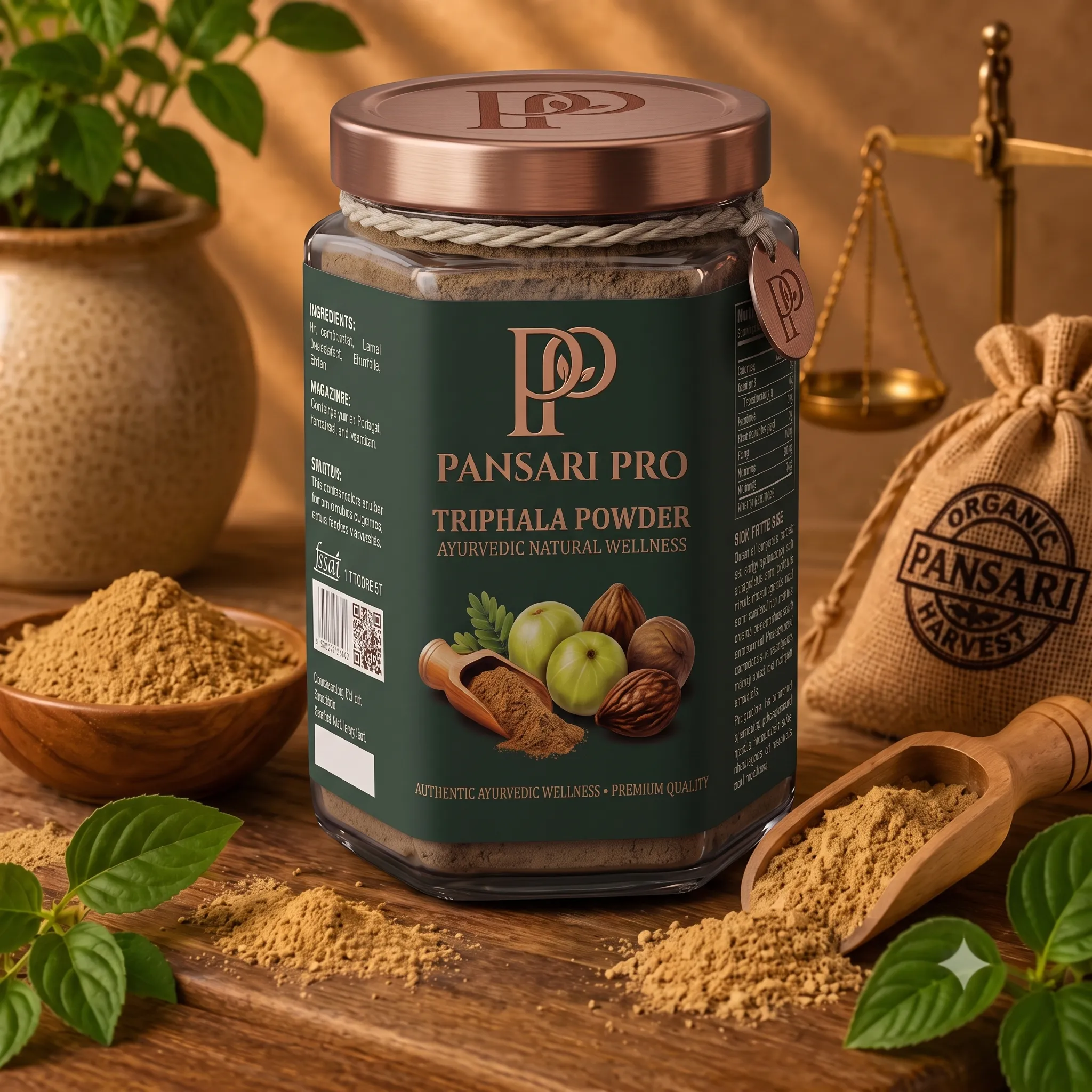 Pansari Pro Triphala Powder Premium Jar Packaging
